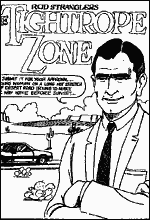 Brutal porn comics `The Tightrope Zone`. Cover page.